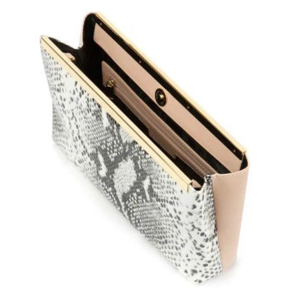 💕TED BAKER Reni Exotic Embossed Snakeskin Clutch